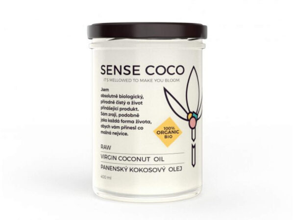 Sense Coco Raw BIO panenský kokosový olej 400 ml - kokosovy olej